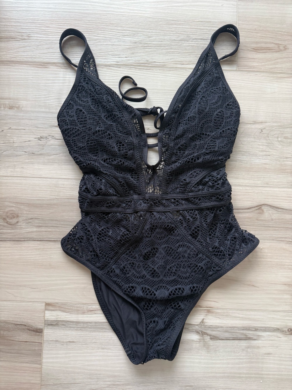 Becca Black Lace Halter Women's swimsuit